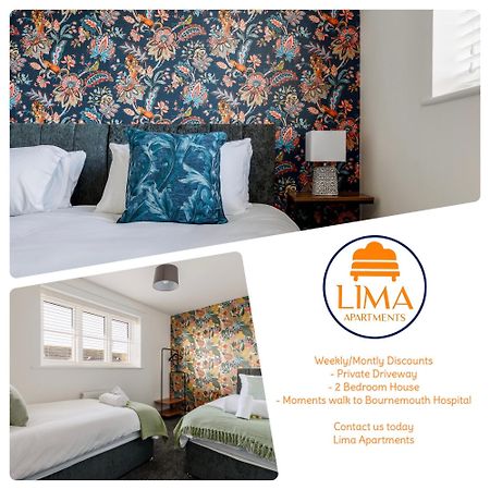 2 Bedroom House-Driveway - Bournemouth Hospital - Long Stay Discounts - Lima Apartments Ltd المظهر الخارجي الصورة